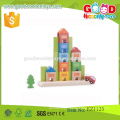 Pré escolar Kids Play Set Build-A-City Hardwood Children City Blocks